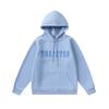 Foreign trade new rainbow color matching letter embroidery velvet loose hooded sweater casual trousers set men and women the same style