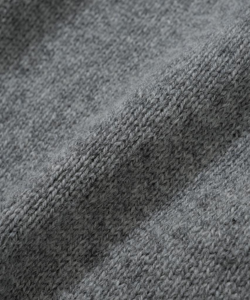 KNITTED Shaggy Dog 100% Wool Round Knit Grey