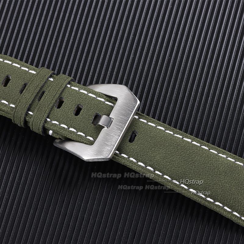 Leather Watchband Bracelet Black Blue Brown Vintage Matte Watch Strap for Women Men 18mm 20mm 22mm 24mm Universal Wrist Band
