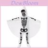 Disfraz de Halloween para Niños Traje de Cosplay de Calavera Único para Fiestas y Actuaciones