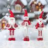 Retractable Festive Ornaments Santa Deer Snowman Polyester Sculpture Space Saving Tabletop Holiday Display