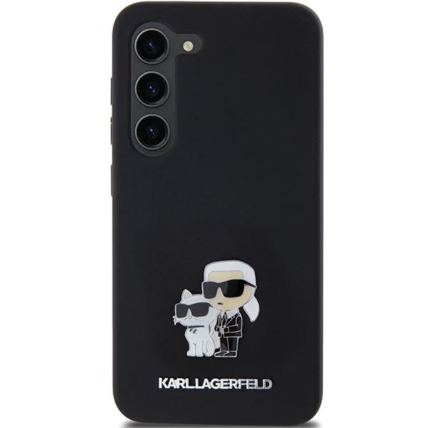 Karl Lagerfeld Klhcs23Ssmhkcnpk S23 S911 Hardcase Czarny/Black Silicone Karl&Choupette Metal Pin
