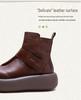 Shanghai Jiechu 2024 Autumn/Winter Cowhide Round Toe Korean Style Women's Boots