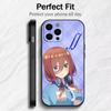 The QQ M-Miku NaKano 5Toubun Phone Case For iPhone17,16,15,14,13,12 Plus,Max Soft Silicone Black Cover