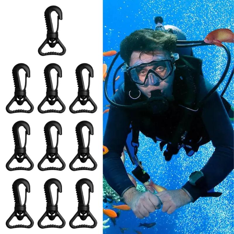 10Pcs Diving Bag Hook Clip 25MM Rotating Hook Clips Diving Gear for Outdoor Camping Equipment 25MM Rotating Hook Buckles