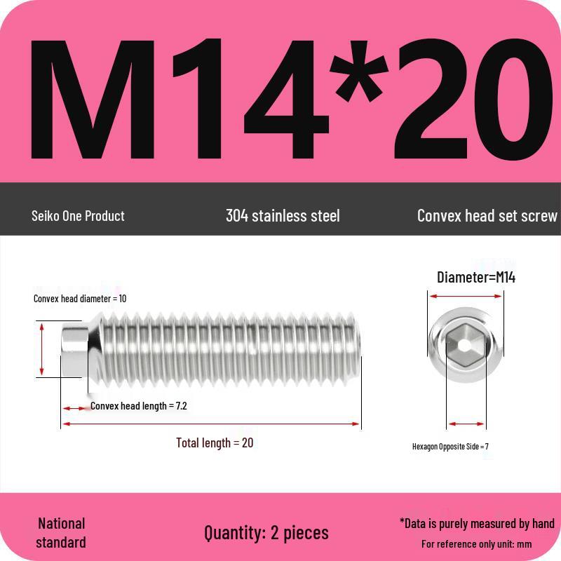 304 Stainless Steel Cup Point Grub Screw - Sizes M3 To M10