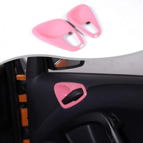 Pink Interior Door Handle Bowl Cover Trim For Benz Smart Fortwo 451 2010-15