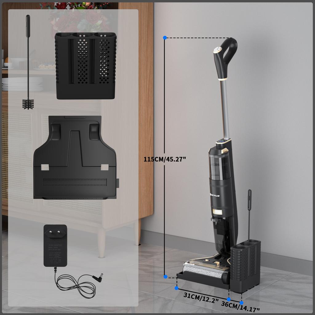 Brushless Cordless Wet & Dry Vacuum Cleaner, Multi-Mode Floor Cleaner with Spray Function, Dual Speed,Dual Large Capacity Tanks