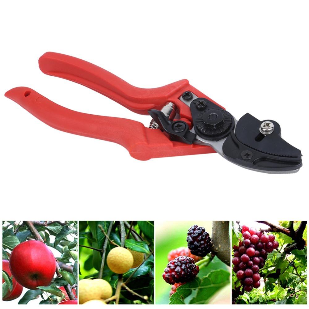 Red Garden Scissors Hand Operated Picking Scissors Professional Bonsai Pruner