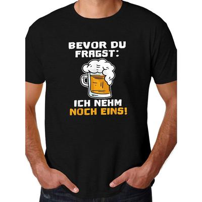 European sizes Bevor Du Fragst Ich nehm noch Print Crinkle Men's T-Shirt Geometric-pattern Summer Casual Regular Fit For Men
