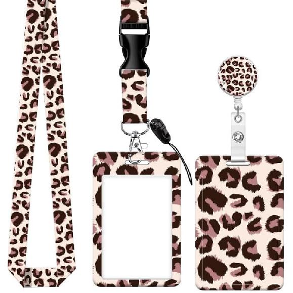 Badge Reels Retractable with Carabiner Reel Clip, ID Name Tag Work Badge Holder Belt Ferrule, Identity ID Badge Holder Cover Case for Office Work