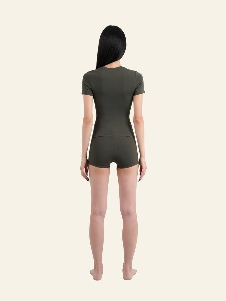 Deoineoseu Tight-Fit Comfort Shorts (Khaki Green)