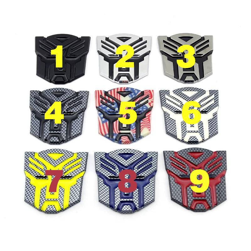 Car Transformers Car Stickers Pure Metal Three-dimensional 3 Stickers Autobots Personalized Modification Logo Decorative Stickers