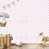 Heart Wallpaper White, Powder Pink and Purple 50x1000