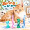 10PCS Freely Folding Cat Spring Toy Good Elasticity Cat Attract Toy  Kitten Entertainment