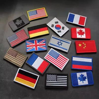 Embroidered Flag Velcro Armband Russian American German Velcro British Morale Badge Patch Badge Pack Sticker