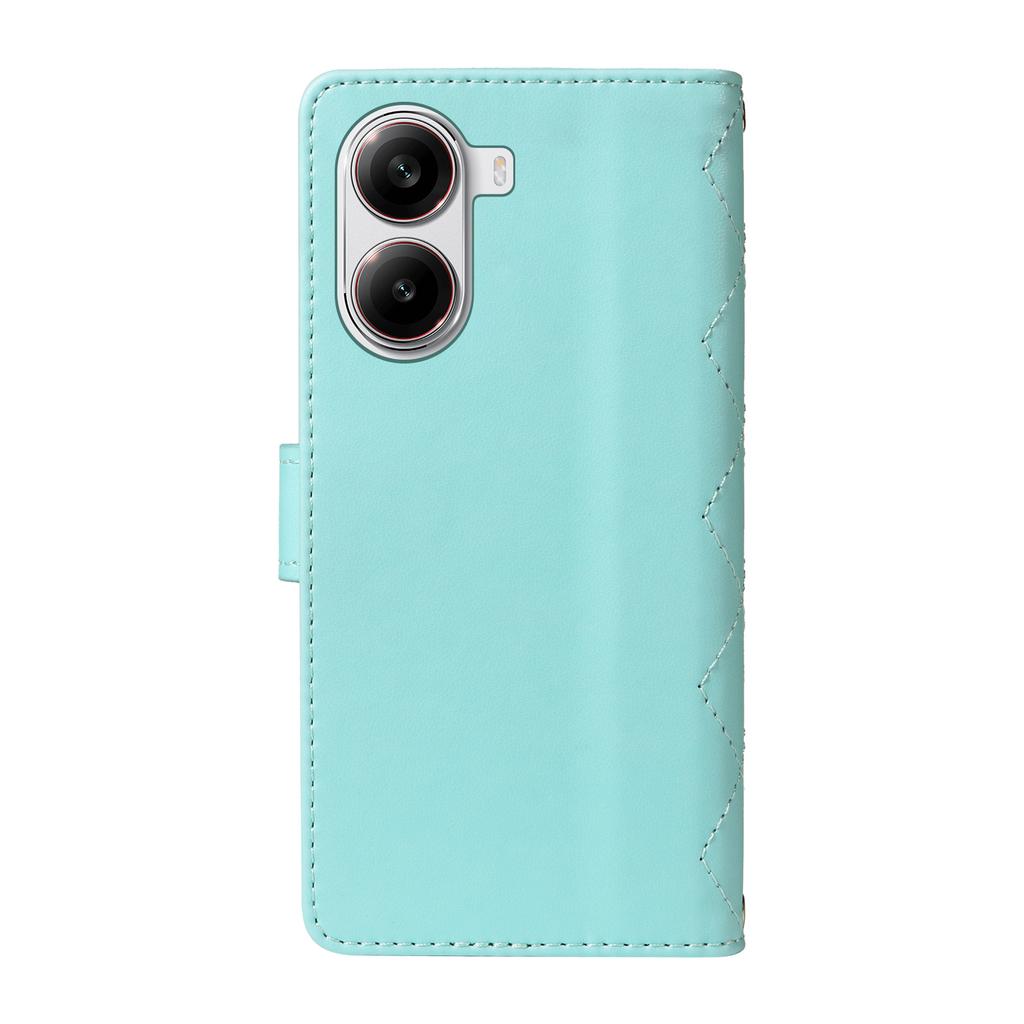For Xiaomi Redmi Turbo 4 5G/Poco X7 Pro 5G Wallet Case Rhombus Leather Phone Cover with Strap