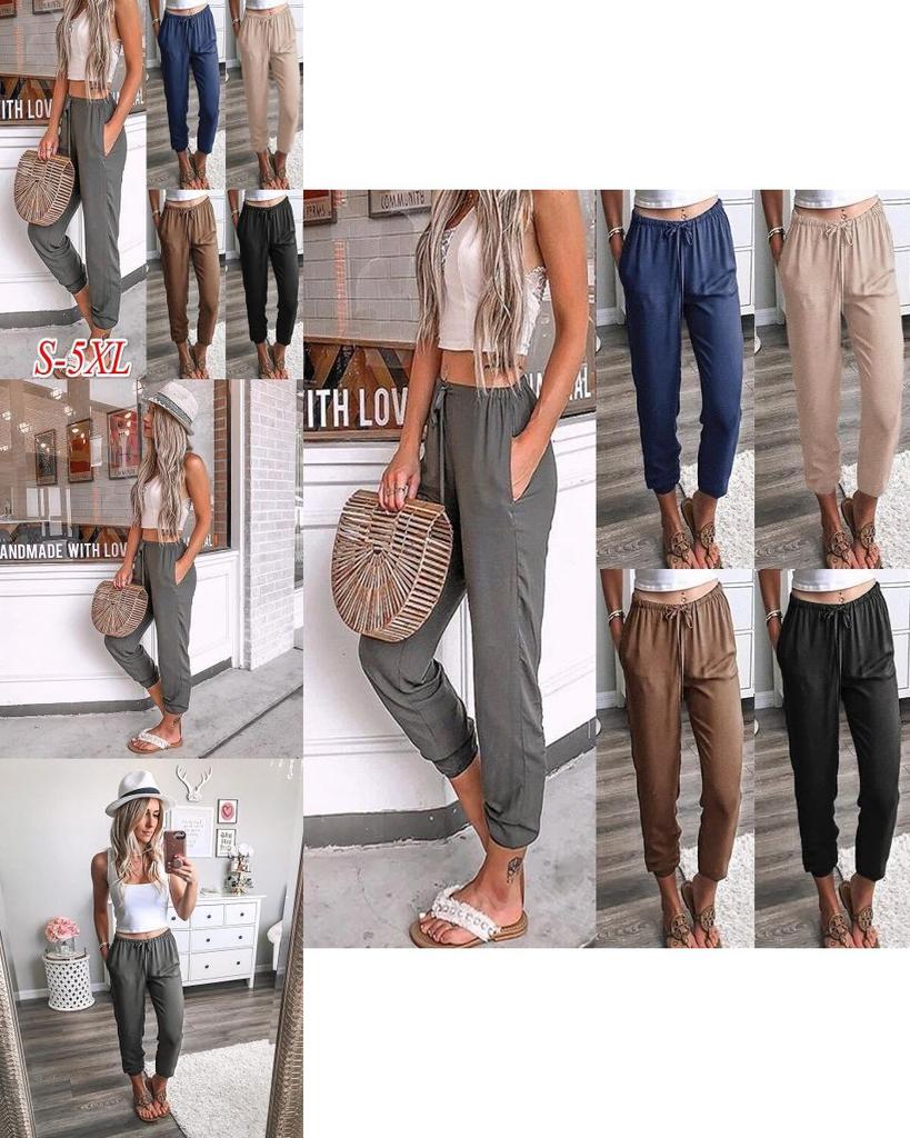 Womens High Waist Loose Cotton Harem Pants With Comfortable And Fashionable Ninth Design
