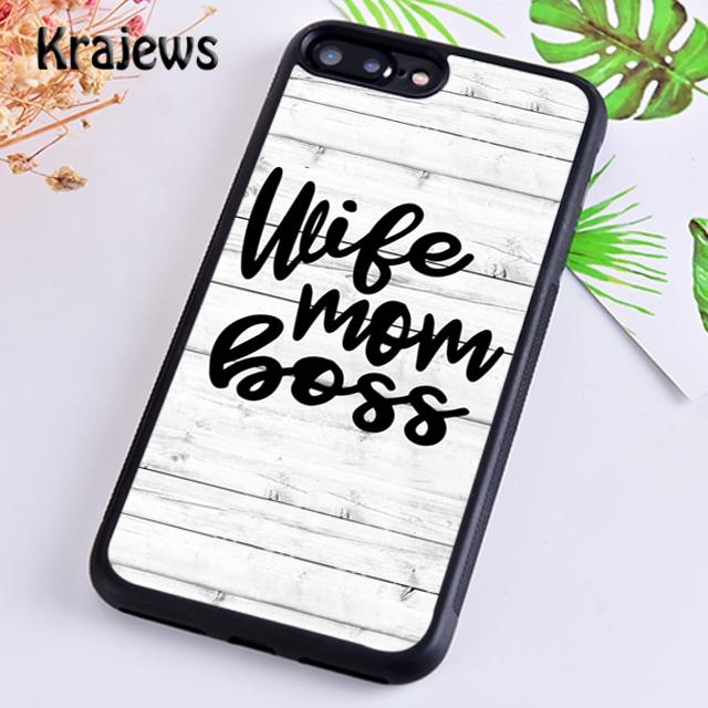 Krajews Super Wife Boss Mom Phone Case Cover For iPhone 17 Air 16 15 14 Plus 11 12 13 Pro Max Coque Fundas