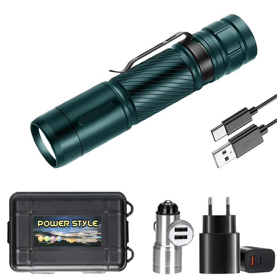 XIWANGFIRE SC8 LED Flashlight 1000LM 18650 Flashlights Portable Pen Clip Rechargeable 1500mah Super Bright IPX6 Emergency Torch