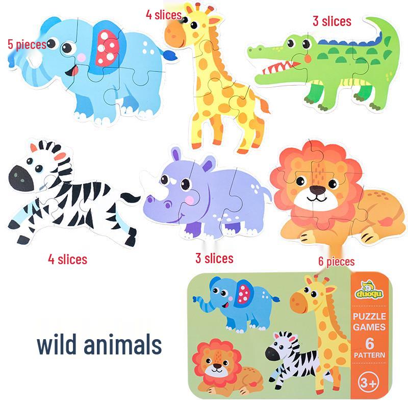 Baby & Toddler Animal Puzzle Gift Box: Educational Cognitive Matching Toy for Early Learning