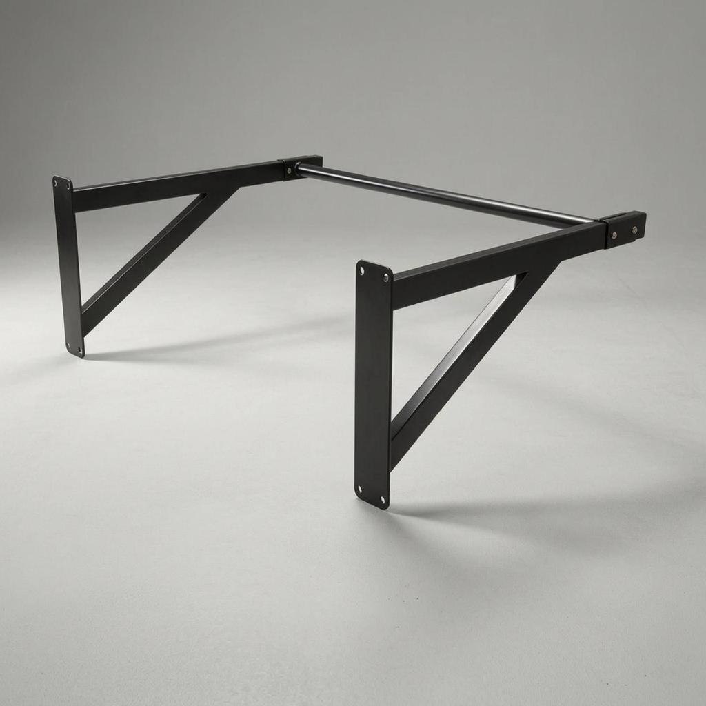 WallMounted Pullup Bar Triangular Support Arms Metal Welded Bracket Fitness Equipment for
