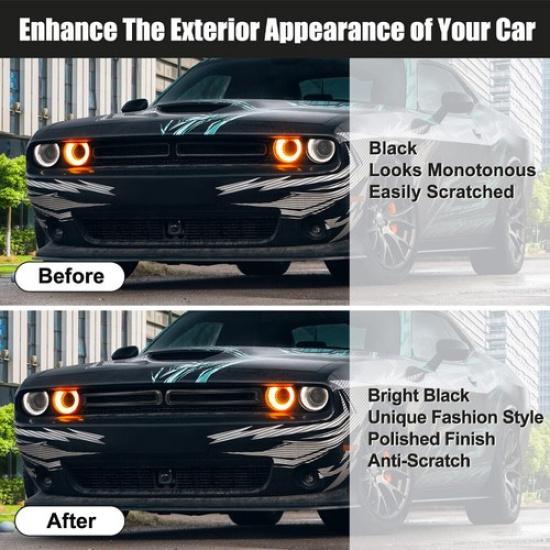 Front Grill Grille Insert Cover Trim Accessories for Dodge Challenger 2015-2023
