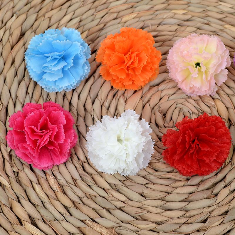 Retro Carnation Fake Flower Hairpins and Brooches - Handmade Hair and Clothing Accessories