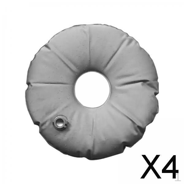 4xUmbrella Base Weight Fillable Round for Arch Outdoor Feather Flag Pole Stand