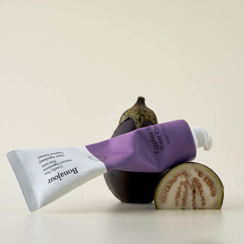 Bonajour Vegan Eggplant BHA Water Cream 50ml Gentle Exfoliating Sebum Control Moisturizer K-Beauty