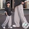Boys' Pants Summer Thin Ice Silk Wide-Leg Pants Children's Long Pants Big Kids Casual Anti-Mosquito Pants Trendy Summer Wear