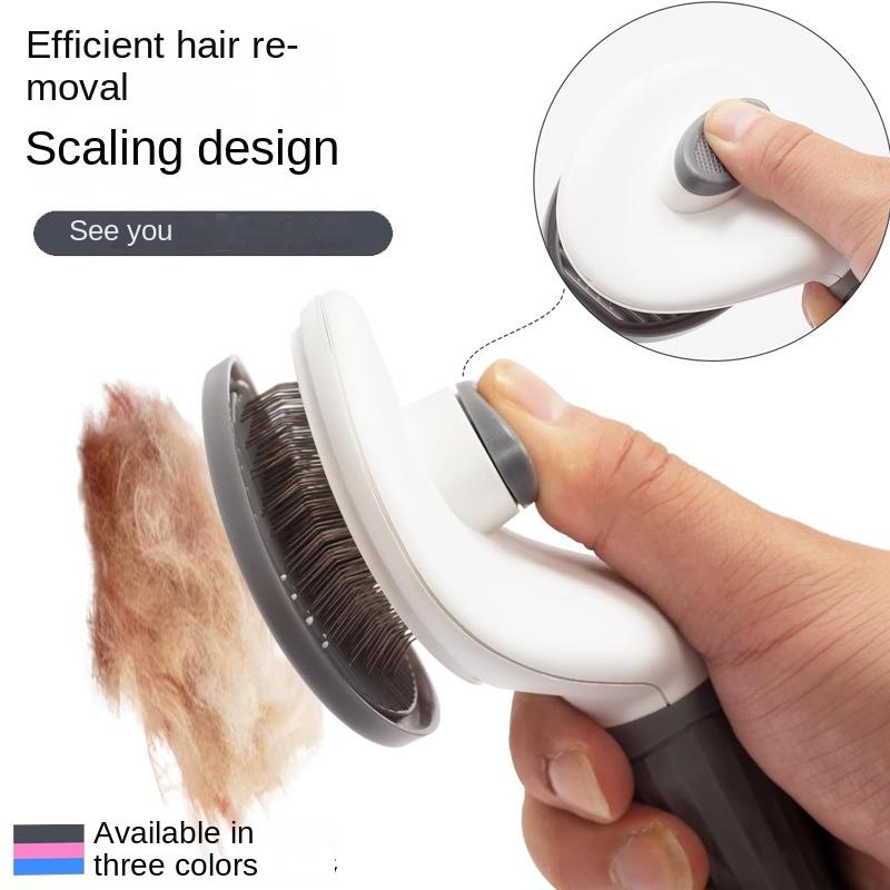 Pet Dog Brush Cat Comb Self Cleaning Pet Hair Remover Brush For Dogs Cats Grooming Tools Pet Dematting Comb Grooming Fleas Ticks