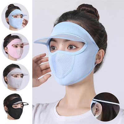 Sommer Bananen Modelle mit Krempe Sonnenmaske Ganzgesichts-Ultraviolettmaske Sonnenschutz Eisseide Sonnenschutzschleier