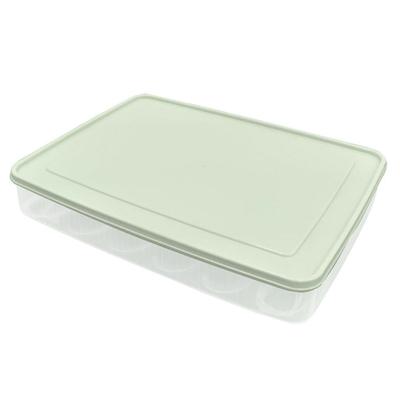 Egg Holder Plastic 24 Slots Organizer Kitchen Storage Container with Cap