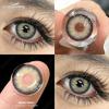 Eyeshare 2pcs Eye Contact Lens Chocolate Contact Lenses Color Natural for Daily Wear Yearly Lenses