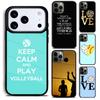 I LOVE Play Volleyball Phone Case for iPhone 17 16 15 Pro Max Air 14 13 12 11 Plus Shockproof Cover