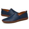 Große Größe Herren Echtleder Weiche Schuhe Slipper Schwarze Lochschuhe Schuhe Echtes Leder Atmungsaktiv Loafer Herren Casual Britischer Stil
