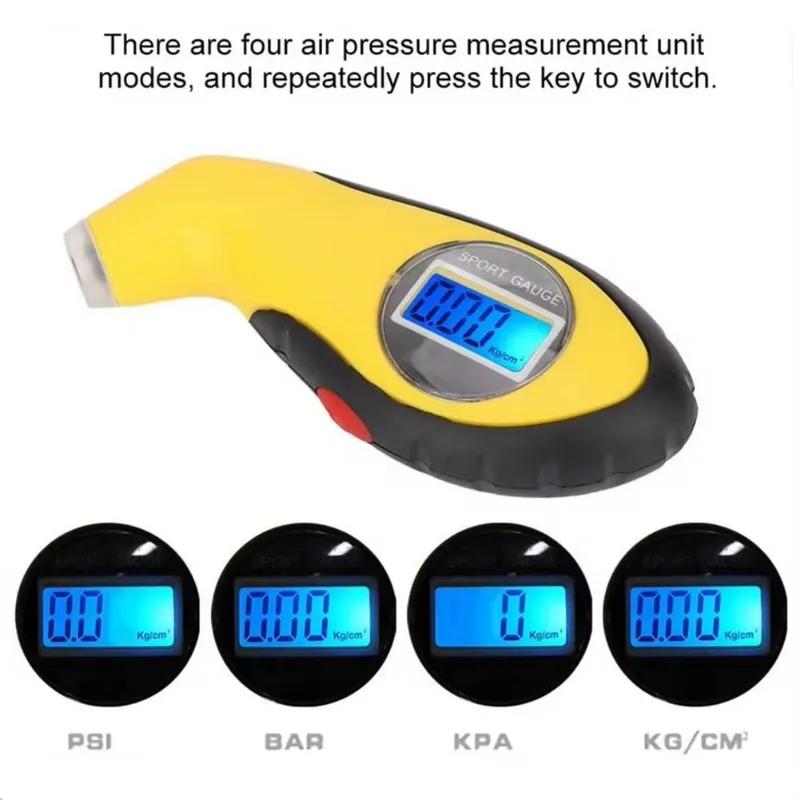 Car Tire Air Pressure Gauge - LCD Digital Electronic Barometer Tester Tool