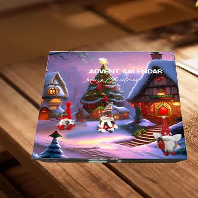 2024 Christmas Gnome Advent Calendar Decoration Props Dwarf Gnome Dolls Countdown Calenda Gift Festival Decor Christmas Calendar