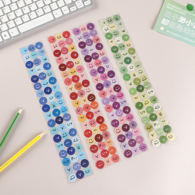 Cute Dumpling Smiley Face Waterproof PET Sticker for Phone and Hand Account Decoration