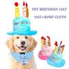 Plush Pet Birthday Hat Cute Candles Dog Hat Pet Cosplaying Birthday Cake Hat  Photography