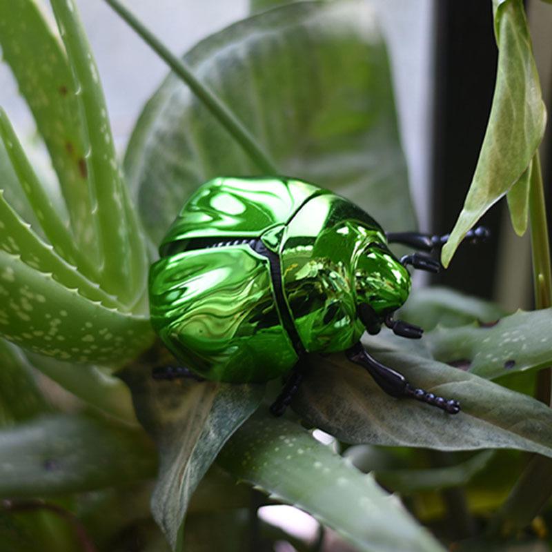 1 Pezzo Scarabeo Giocattolo Animale di Plastica per Bambini Scarabeo a Molla Giocattoli Bionici Giocattolo Scherzoso Creativo Modello di Insetto Animato