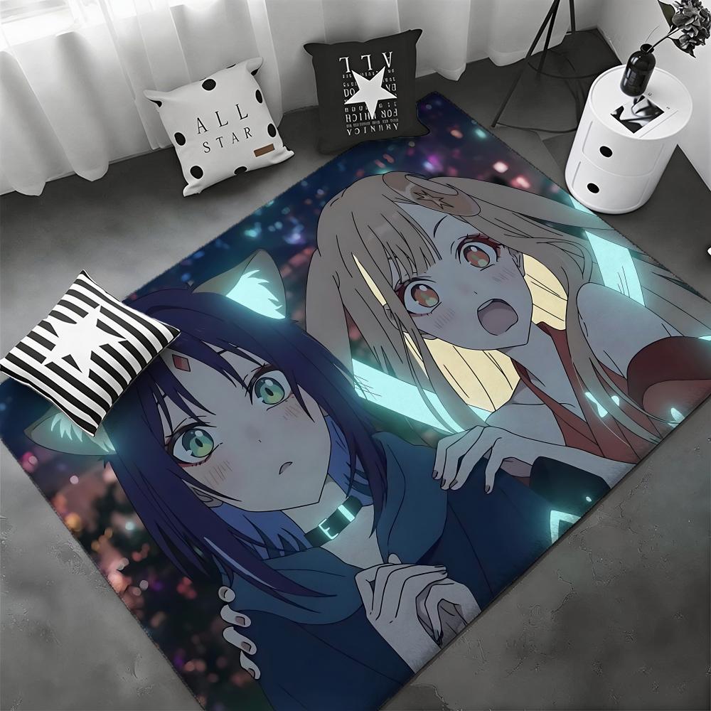 new anime C-Cosmic Princess Kaguyass Floor Mat Soft Thickened Flannel Door Mat Non-Slip Living Room Rug Home Decor