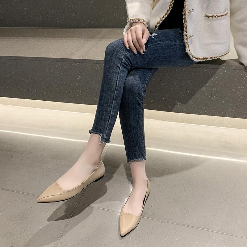 Simple Solid Coloured Women's Flats Classic Fashionable Style Pointed Toe Suitable Business Office Comfortable To Wear