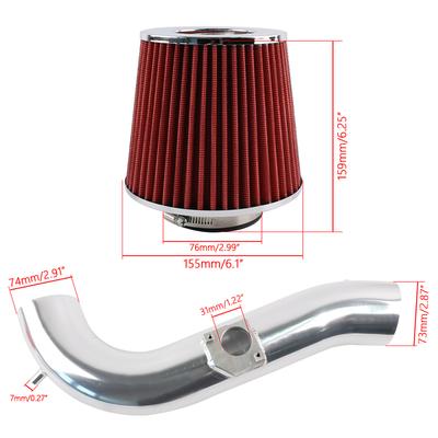 Cold Air Intake Kit Short Ram Air Intake Pipe + Filter For 2001-2005 Lexus IS300 with 3.0L L6 Engine (Sedan/Sportcross Wagon)