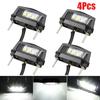 12V Motorcycle LED License Plate Light White Lamp Waterproof 2 Wires Black Shell For Honda Kawasaki Yamaha Accessories