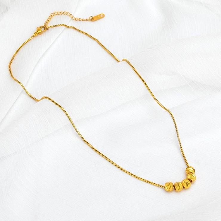 

Lulu Tong Five Blessings Lock Necklace in Titanium Steel
