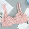 Hot Selling Sexy Back Lace Bra Ultra-thin Adjustable Traceless Underwear Women's Big Breasts Show Small Gathering Bra