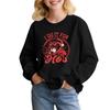 Kids' Fashion Loose-Fit Casual Long-Sleeve Christmas Print Oversized Crewneck Sweatshirt