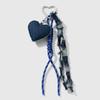 Star Heart Pendant Denim Keychain Distressed Frayed Keychain Pendant  for Women Ladies Bag